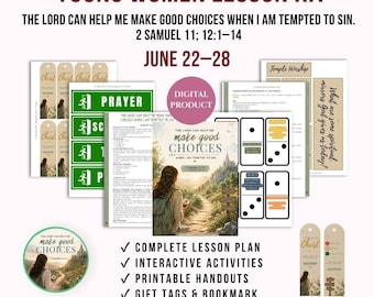 Young Women Lesson Kit, 2 Samuel 11-12 , June 28, Come Follow Me 2026(Digital Download)