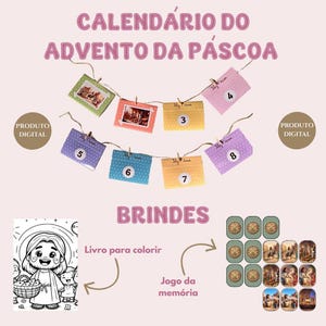 Christian Easter Advent Calendar for Kids: Bible Coloring, Memory Game (Digital Download)
