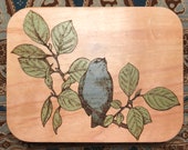 Inlayed bird trinket box