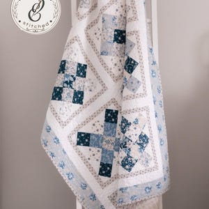 Sweet Serenity Quilt Pattern, Fat Quarter Friendly, Crib to Queen Sizes (PDF)