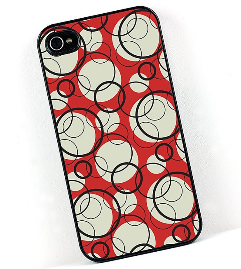 Mid Mod Circles iPhone 6 Case Mid Century Red Bubbles iPhone Etsy