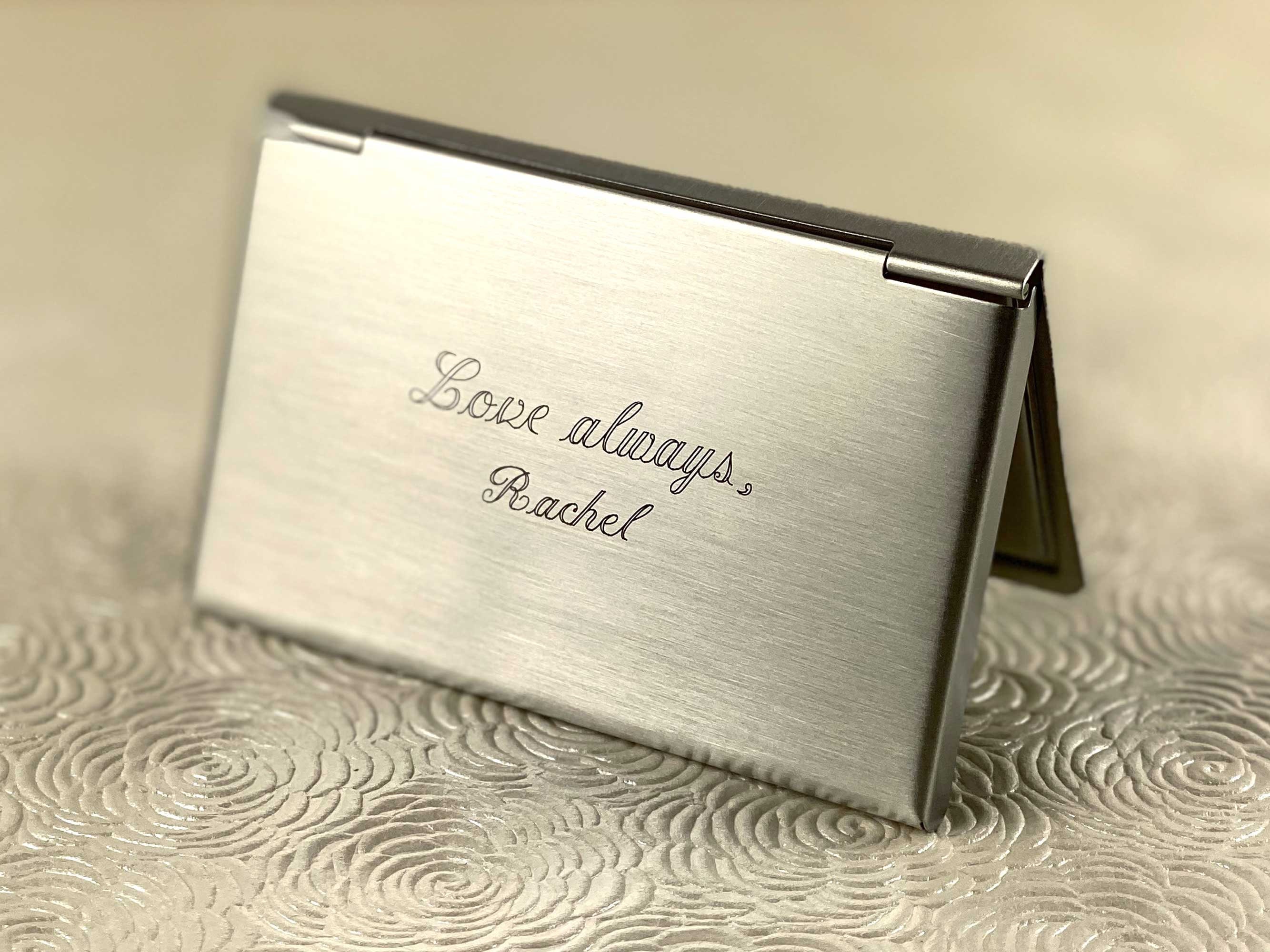 Envelope Business Card Case 7811 Light Gold/Black