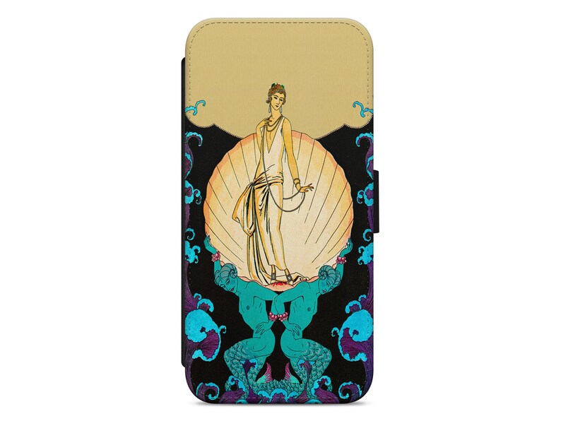Art Deco Aphrodite iPhone Wallet Case Roaring 20/'s inspired iPhone case with Card Slots iPhone 12 iPhone SE Stand and Magnetic Clasp