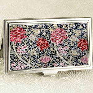 Porte-cartes de visite William Morris Cray - Porte-cartes de crédit - Porte-cartes de visite - Porte-cartes en métal victorien - Cadeau patron, cadeau d'employé