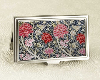 William Morris Cray Business Card Case - Credit Card Holder - Business Card Holder - Victorian Metal Card Wallet - Boss Gift Employee Gift