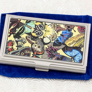 Butterfly Business Card Case, Credit Card Holder - Art Nouveau Business Card Holder - Card Wallet - ID Wallet - Boss Gift - Employee Gift