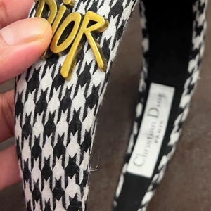 Upcycled Dior Black & Cream Patterned Padded Headband Dior Headband | eBay main image 3