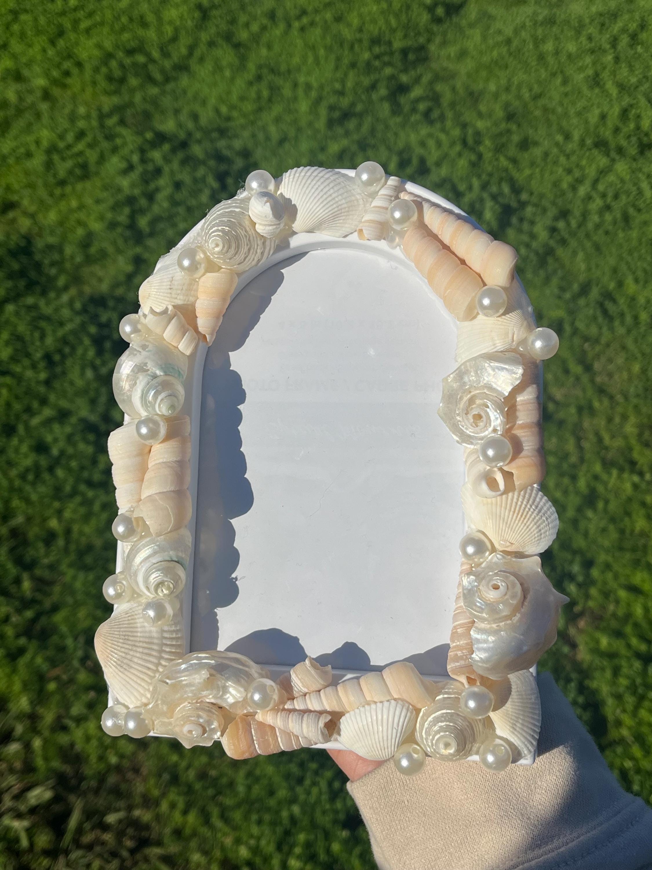 Shea Shell Photo Frame Handcrafted Seashell Photo Frame With Pearl Accents - Etsy