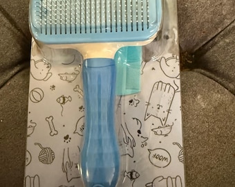 Self Cleaning Slicker Brush for Dogs & Cats Fine Bristles Pet Grooming Tool