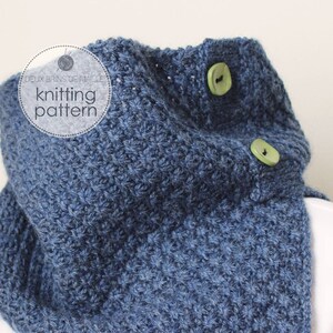 KNITTING PATTERN, Little Daisies Cowl image 2