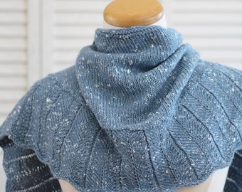 KNITTING PATTERN SHAWL, The Tweedy Shawl