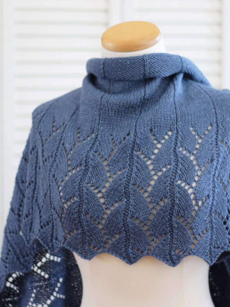 KNITTING PATTERN, The Blue Jean Wrap image 3