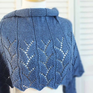 KNITTING PATTERN, The Blue Jean Wrap image 4