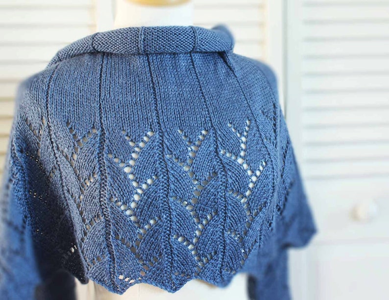 KNITTING PATTERN, The Blue Jean Wrap image 4