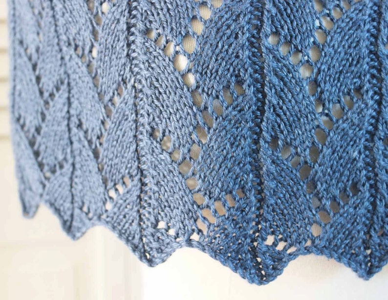 KNITTING PATTERN, The Blue Jean Wrap image 6