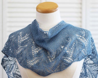 KNITTING PATTERN SHAWL, Something Blue