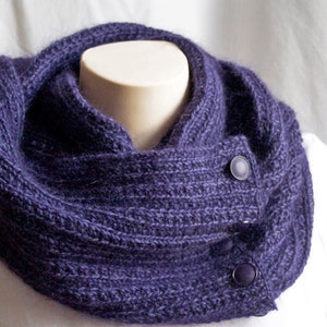 KNITTING PATTERN, Midnight Cowl and Scarf