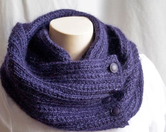 KNITTING PATTERN, Midnight Cowl and Scarf