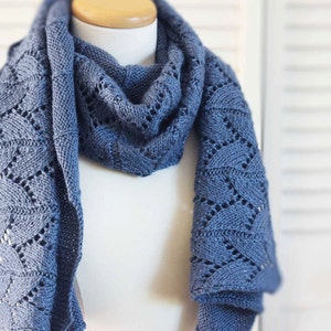 KNITTING PATTERN, The Blue Jean Wrap image 5