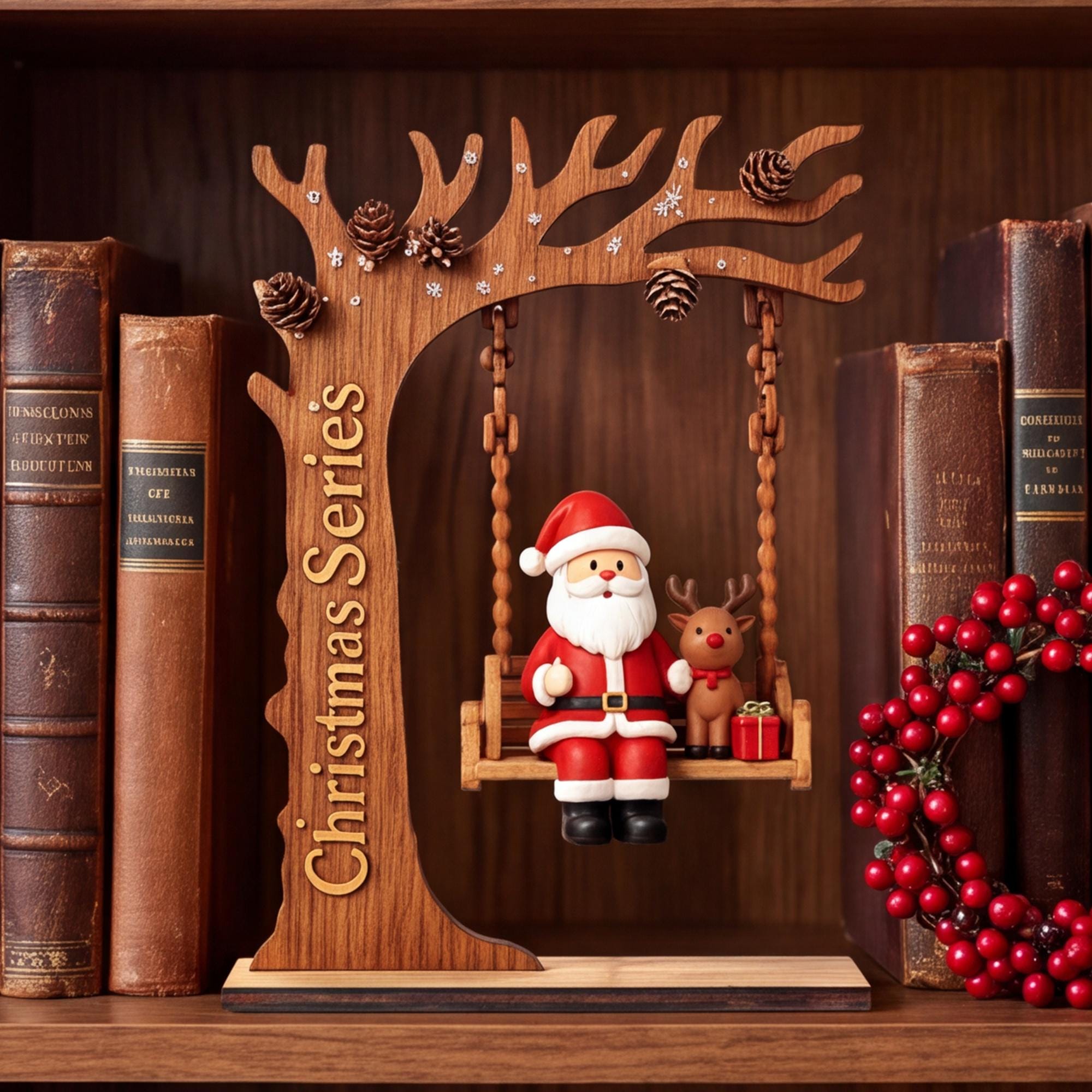 Santa on a Swing - Etsy
