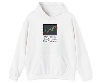 Felpa con cappuccio con grafico a candele / Regalo per trader di borsa