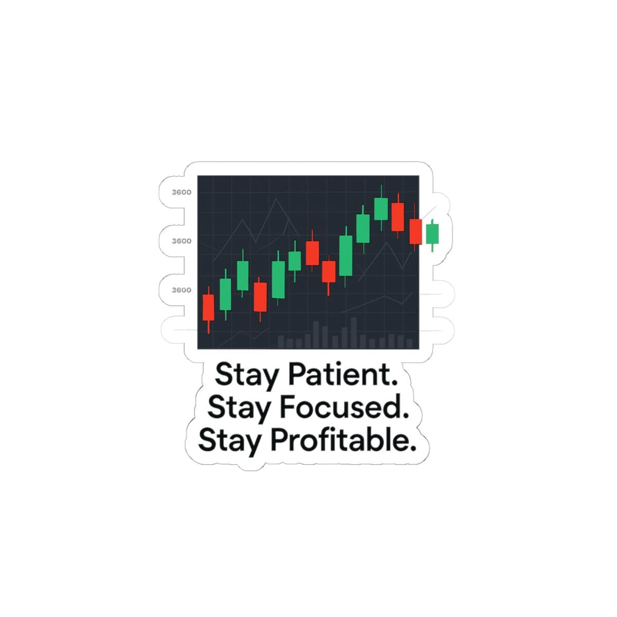 Candlestick Chart Vinyl Sticker | Trading Motivation - Etsy