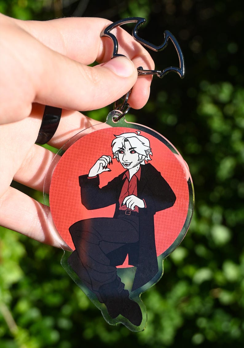 Vampires SMP Keychains // 3.5" Acrylic Double-sided // Pyro and Shelby image 4
