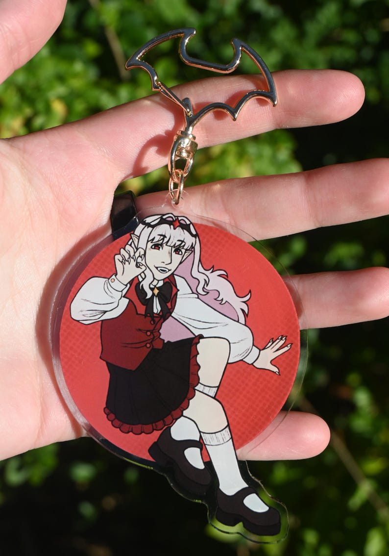 Vampires SMP Keychains // 3.5" Acrylic Double-sided // Pyro and Shelby image 2