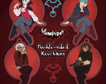 Vampire SMP Schlüsselanhänger // 3.5" Acryl Doppelseitig // Owen and Scott
