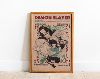 Anime Canvas Wall Art, Demon Slayer Wall Art, Anime Poster, Anime Wall Decor, Gift For Anime Lovers, Anime Wall Art, Demon Slayer Poster