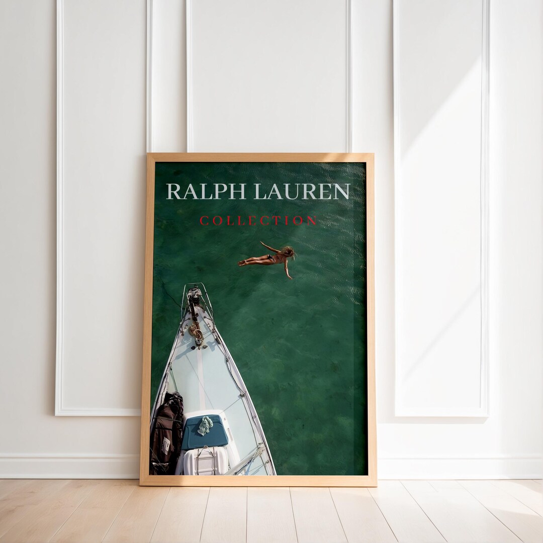 Ralph Lauren Poster, Vintage Fashion Magazine Poster, Retro Fashion Canvas Art, Luxury Fashion Print, Old Ralph Lauren, Canvas Wall Art - 20x30 cm - 8''x 12'', Print Rolled