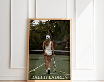 Póster de Ralph Lauren, póster de revista de moda vintage, lienzo de moda retro, impresión de moda de lujo, Ralph Lauren antiguo, lienzo para pared.