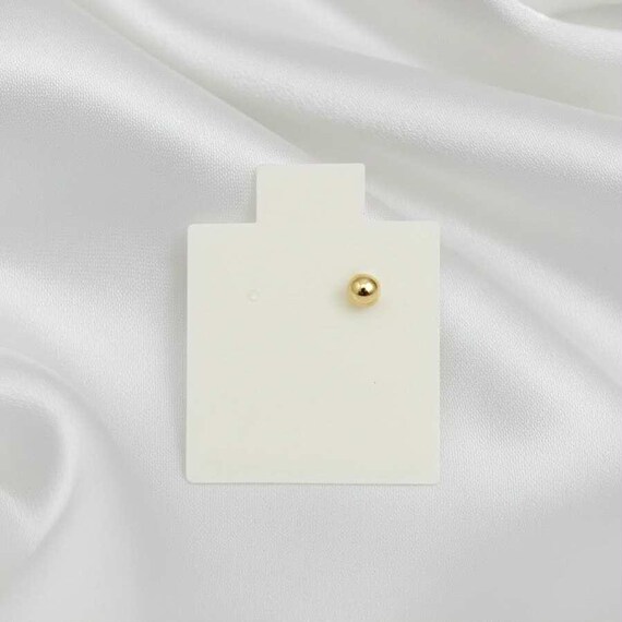 Premium Solid 14K Yellow Gold Single Stud Earring… - image 2