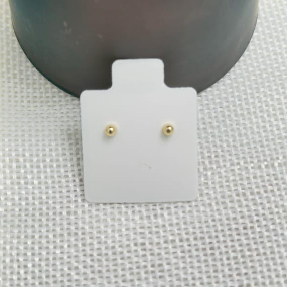 Solid 14K Yellow Gold Tiny Star Stud Earrings Min… - image 2