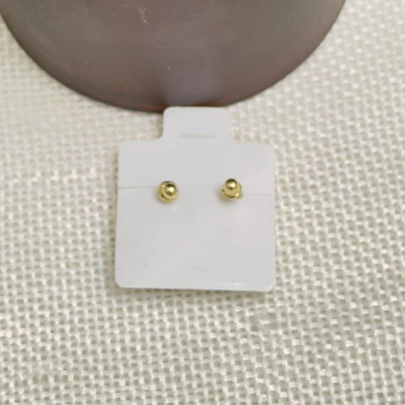 Solid 14K Yellow Gold Sunflower Stud Earrings Dai… - image 2