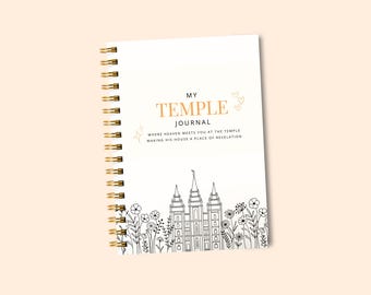 LDS Guided Temple Journal | Soft Cover, Wire-O Bound