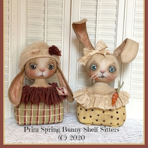 Primitive Bunny Pattern, E-PATTERN, Bunny Shelf Sitters, Primitive Pattern, Bunny Make Do