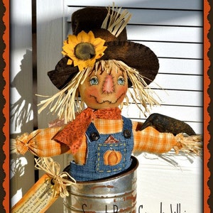 Primitive Scarecrow Pattern, Fall Make Do pattern,  pdf E pattern, PDF instant download pattern, Digital download pattern, sewing pattern,