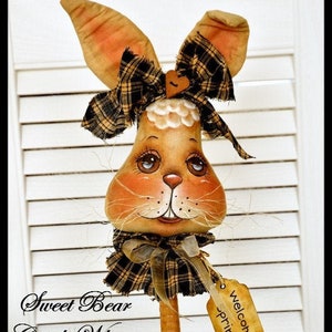 Primitve Bunny Pattern, Make Do, E-PATTERN, Spring, Easter, Sewing Pattern, PDF instant download pattern, Digital download pattern, Bunny