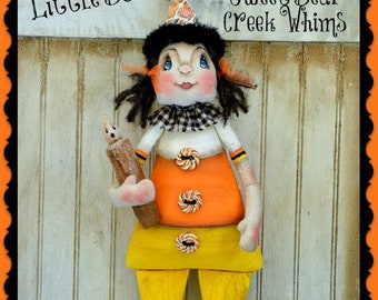 Primitive Halloween Doll Pattern, Fall pattern, cloth doll pattern, PDF instant digital download pattern, Digital download pattern, rag doll