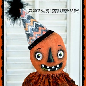 Primitive Pumpkin, Make-Do Pattern, Halloween, PDF, Candy Corn Pattern, Fall, Cloth doll pattern, Digital download pattern, Sewing pattern image 2