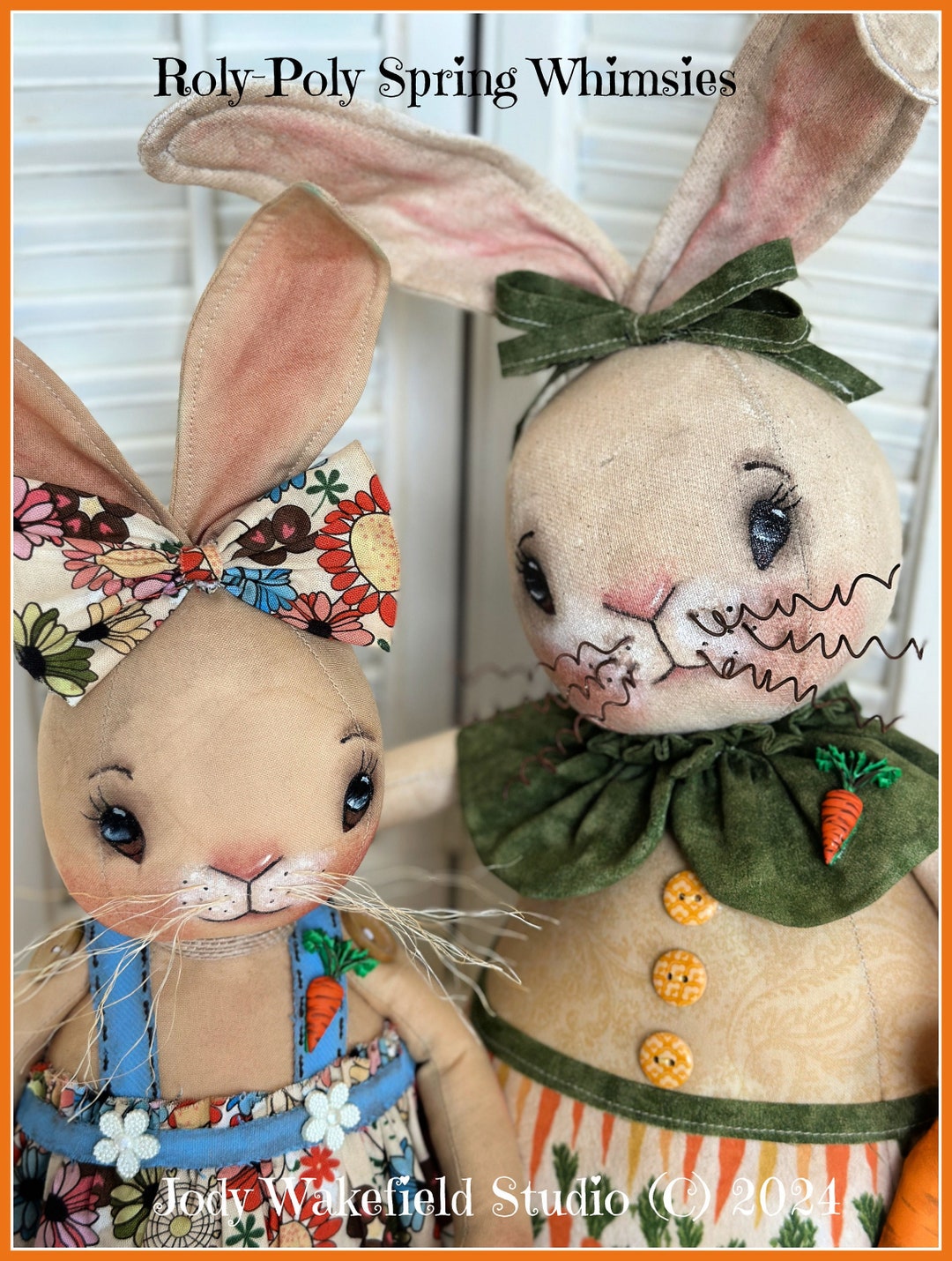 Primitive Bunny Pattern Spring Easter PDF Sewing Craft Pattern Roly ...