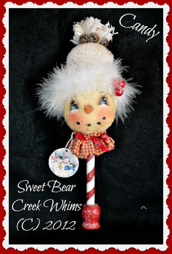 Cloth doll pattern Winter Snowgirl Christmas Holiday Primitive Snowman Pattern Digital Download Pattern PDF Instant download pattern