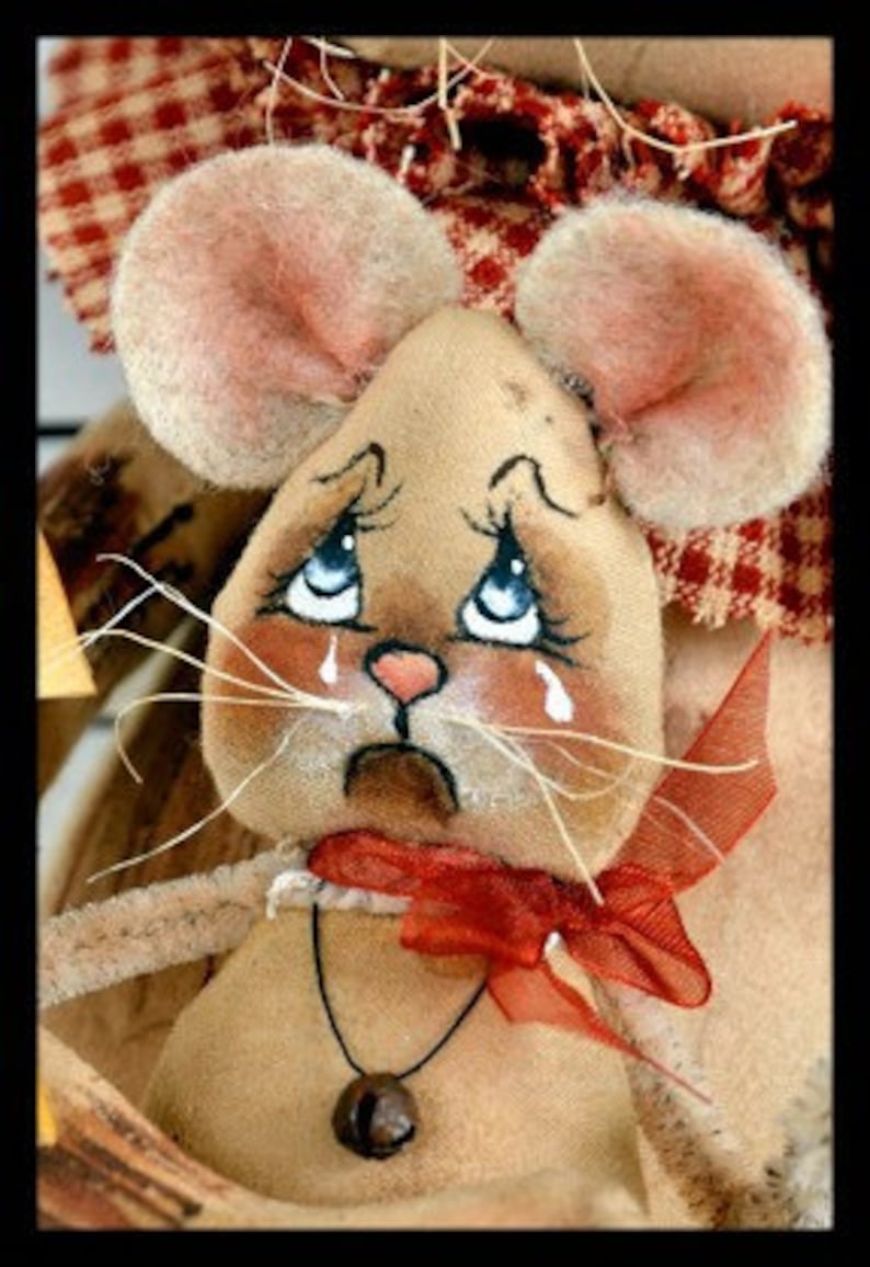 Primitive Cat And Mouse EPattern Folk Art Wall Hanger OFG Etsy