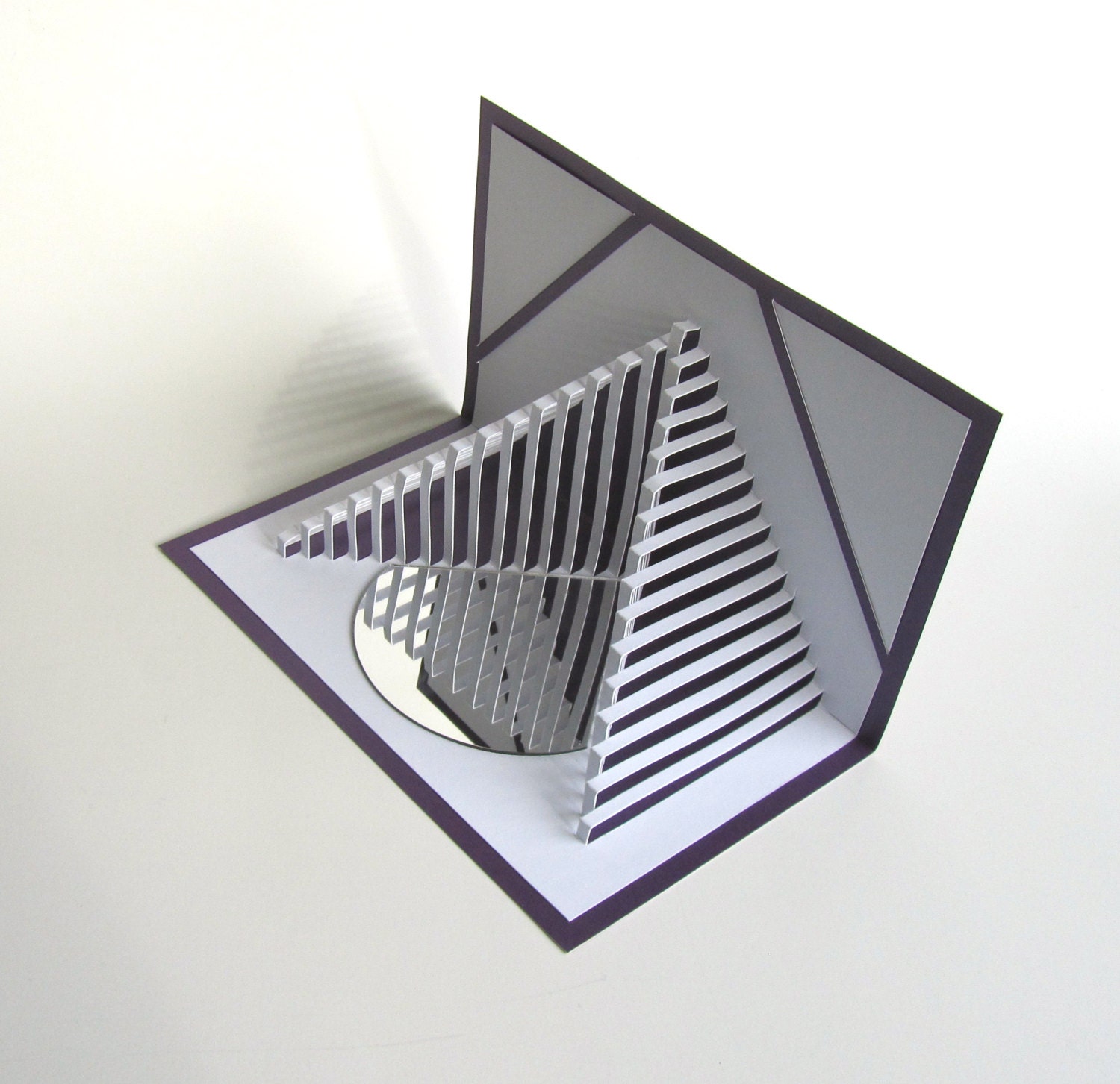 Pop Up 3d Card Stairs To Success Home Décor Handmade Geometric Design Pop Up 3d Card Stairs To Success Home Décor Handmade Geometric Design