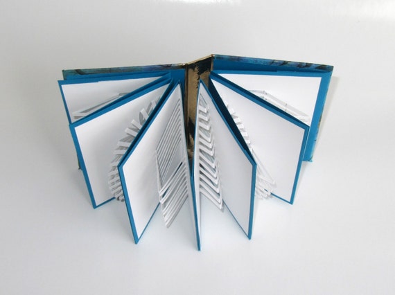POP UP ACCORDION Book W/hard Cover Binding Original Hand Cut Six