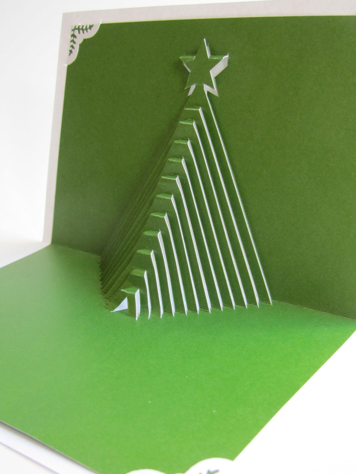 Christmas Tree Pop up Home Décor 3D Handmade Cut by Hand Origamic