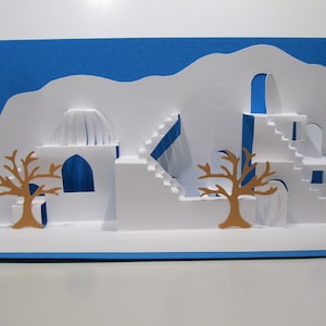 Mediterranean Landscape ORIGINAL DESIGN 3D Pop up Card Home - Etsy