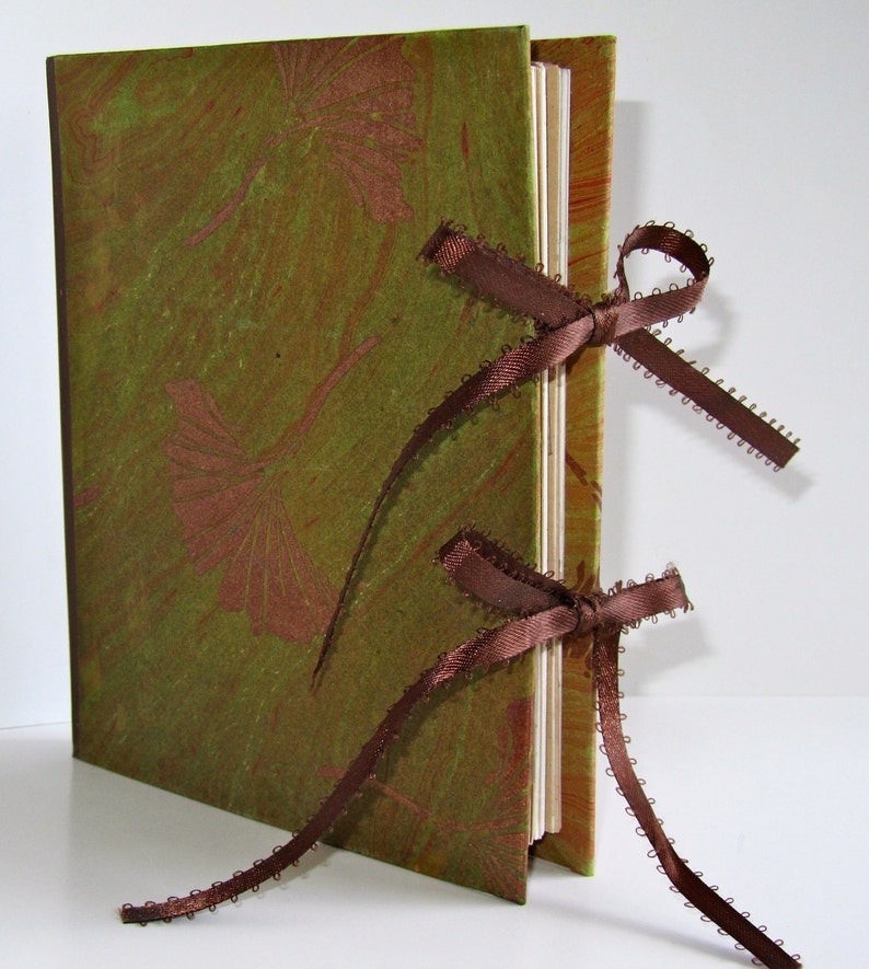 CINQUE TERRE STaR BOoK ORIGINAL Design Card Happy Birthday Custom Order HANDMADe in Earth Tones of w/Hard Cover Binding Personalized OOaK image 5