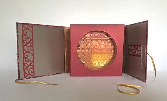 Joyeux Anniversaire Tunnel Livre Carte Cadeau Original Design Etsy